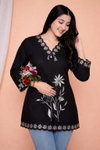 FF Black Cotton Designer Western Wholesale Ladies Top Tunic Suppliers In Mumbai